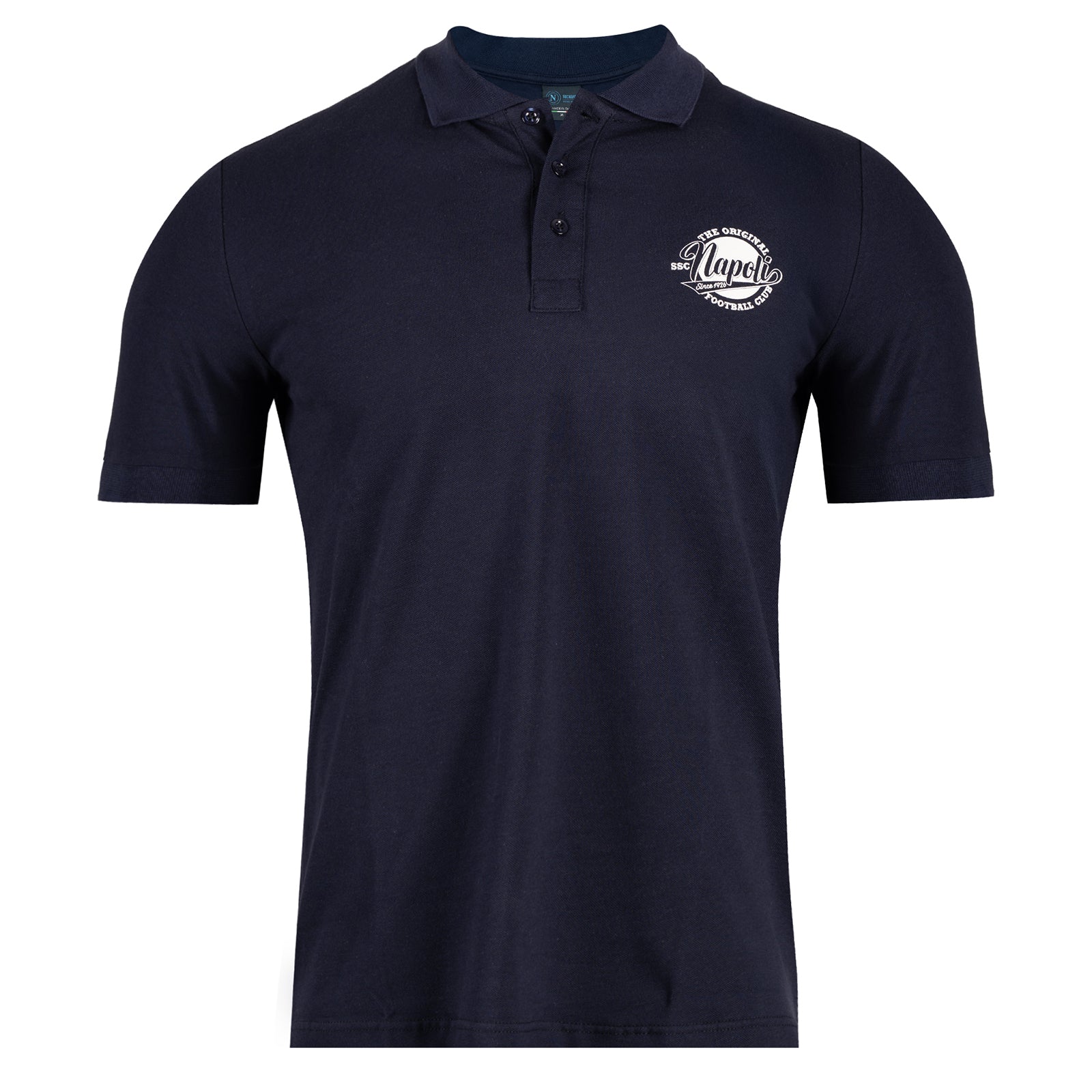 ssc napoli blue vintage polo shirt